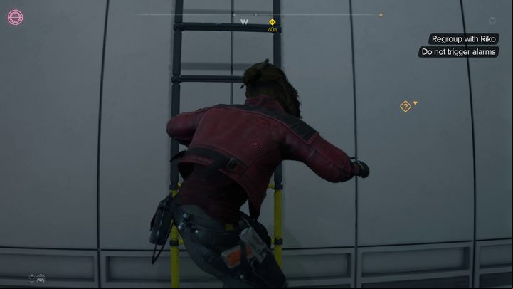 Use Nix to distract any enemies that may be in the area and quickly run to the ladder at the end of the room - Star Wars Outlaws: Truth - walkthrough - Epilogue - Star Wars Outlaws Guide