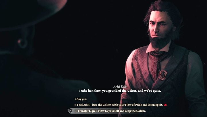 At the end of the new conversation, confirm that you are ready for the ritual - The Thaumaturge: Clay Ambitions - Main tasks - The Thaumaturge Guide
