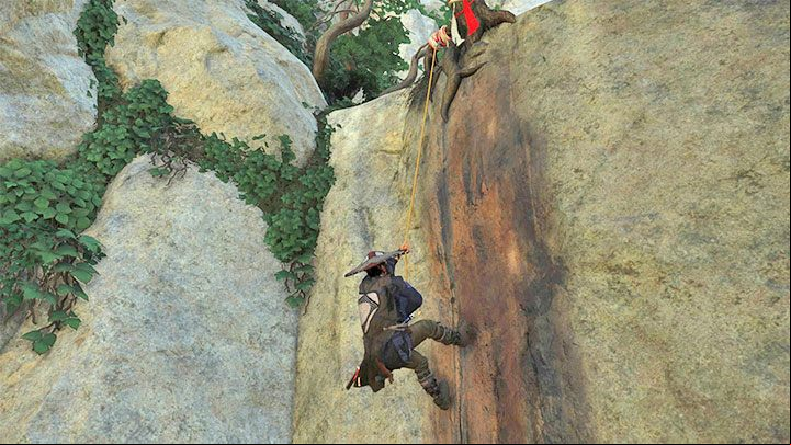 The second category of grapples allows you to climb a vertical wall - Ghost of Tsushima: How to get Grapple Hook? - Character development and equipment - Ghost of Tsushima Guide, Walkthrough