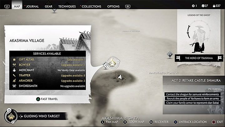 Later in the campaign, you can find other locations where you can receive gifts - Ghost of Tsushima: How to get gifts? - World exploration - Ghost of Tsushima Guide, Walkthrough