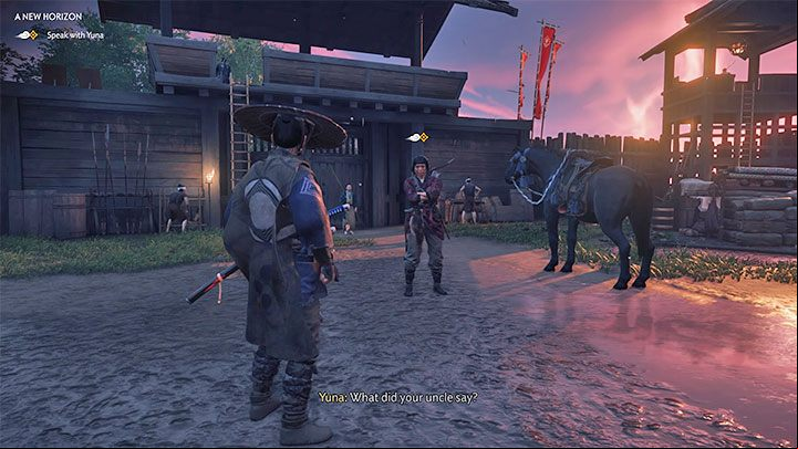 This task begins automatically after completing Shadow of the Samurai, and serves as a kind of introduction to the second region of the world map - Toyotama - Ghost of Tsushima: A New Horizon walkthrough - Act 2 - Ghost of Tsushima Guide, Walkthrough