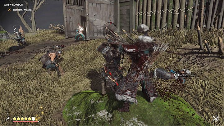 After dealing with the opponents, return to the horse and travel with Lord Shimura to the Mongol-occupied Fort Ito - Ghost of Tsushima: A New Horizon walkthrough - Act 2 - Ghost of Tsushima Guide, Walkthrough