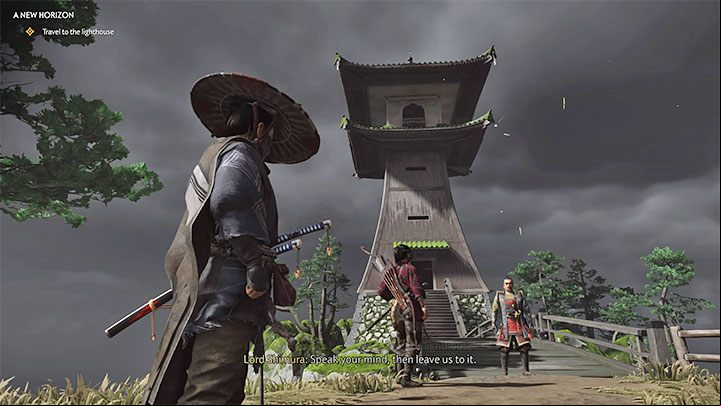The Akashima Lighthouse is adjacent to the Fort - Ghost of Tsushima: A New Horizon walkthrough - Act 2 - Ghost of Tsushima Guide, Walkthrough