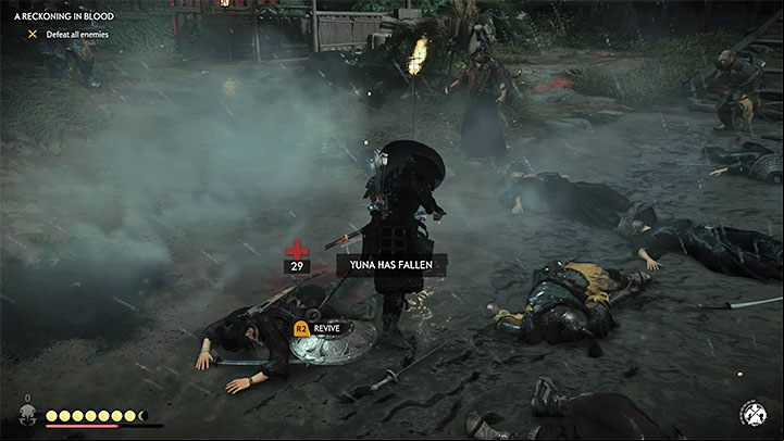 to match the stance to the types of opponents, especially the Brutes - defeat them using the Moon stance - Ghost of Tsushima: A Reckoning in Blood walkthrough - Act 2 - Ghost of Tsushima Guide, Walkthrough