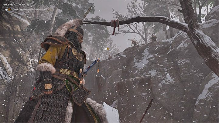 Climb the roof of the hut next to the campfire - Ghost of Tsushima: Wolves at the Gates walkthrough - Act 3 - Ghost of Tsushima Guide, Walkthrough