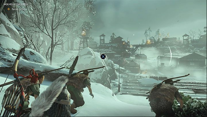 Reach a small hill from which you can see the fort - youll need to scout it - Ghost of Tsushima: Wolves at the Gates walkthrough - Act 3 - Ghost of Tsushima Guide, Walkthrough