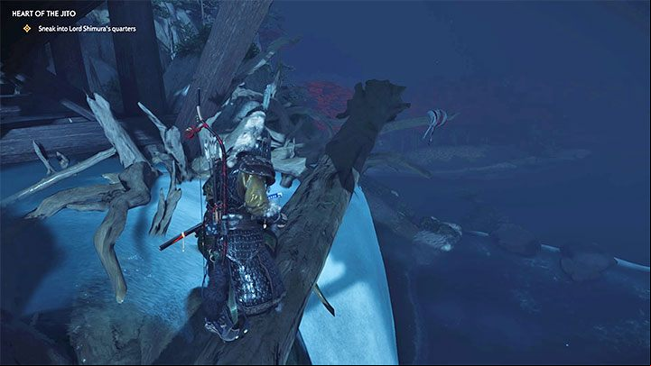 Climb the rocks and walk over the fallen tree - Ghost of Tsushima: Heart of the Jito walkthrough - Act 3 - Ghost of Tsushima Guide, Walkthrough