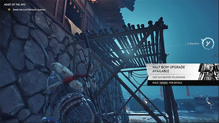 Go through the open gate and turn left immediately - Ghost of Tsushima: Heart of the Jito walkthrough - Act 3 - Ghost of Tsushima Guide, Walkthrough
