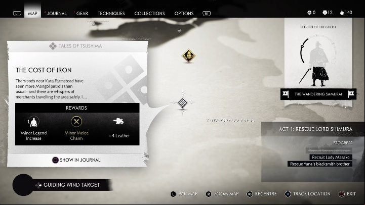 Where to start: Western part of the Kuta Grasslands - Ghost of Tsushima: The Cost of Iron walkthrough, Tales of Tsushima - Other tales - Ghost of Tsushima Guide, Walkthrough