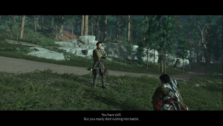 After killing all the enemies, speak to the woman - Ghost of Tsushima: For Tsushima walkthrough, Tales of Tsushima - Other tales - Ghost of Tsushima Guide, Walkthrough