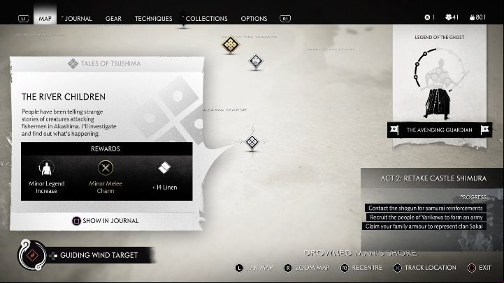Where to start: in the eastern part of Old Kanazawa Marsh - Ghost of Tsushima: The River Children walkthrough, Tales of Tsushima - Other tales - Ghost of Tsushima Guide, Walkthrough