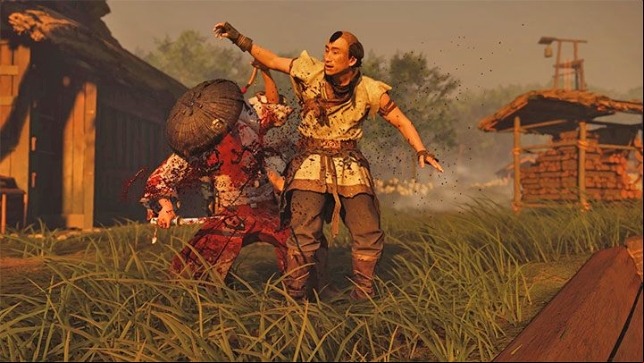 Jin can silently execute an enemy after sneaking in from behind - Ghost of Tsushima: Ghost style - Stealth - Basics - Ghost of Tsushima Guide, Walkthrough