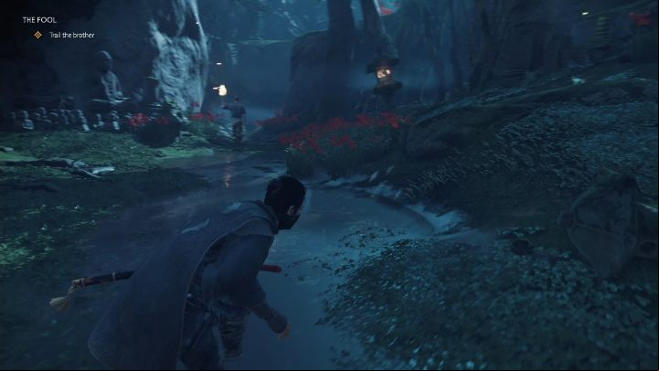 At the beginning of this task you have to follow a man for a few minutes - Ghost of Tsushima: The Fool walkthrough, A Masako Tale - A Masako Tale - Ghost of Tsushima Guide, Walkthrough