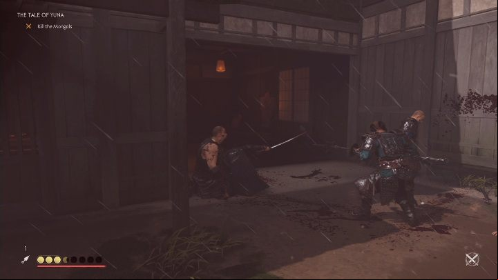Run towards a villager and try to interrogate him - Ghost of Tsushima: The Tale of Yuna walkthrough, A Yuna Tale - A Yuna Tale - Ghost of Tsushima Guide, Walkthrough