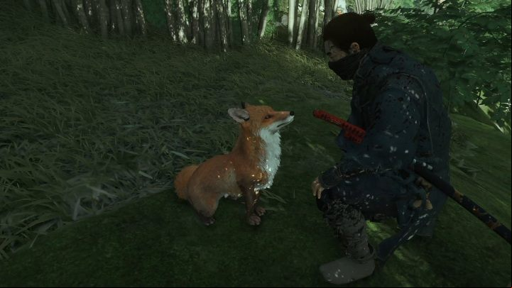 After getting rid of the bandits, you can walk up to one of the animals and pet it - Ghost of Tsushima: Peace for the Divine walkthrough, Tales of Tsushima - Other tales - Ghost of Tsushima Guide, Walkthrough