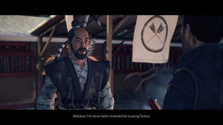 Go back to the temple and talk to Ishikawa to finish the mission - Ghost of Tsushima: Friends in ing walkthrough, An Ishikawa Tale - An Ishikawa Tale - Ghost of Tsushima Guide, Walkthrough