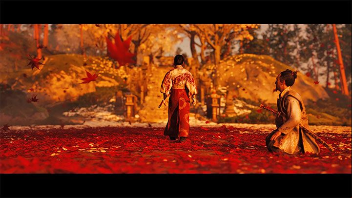 Jin is unable to take his uncles life and leaves the arena - Ghost of Tsushima: Endings walkthrough - Act 3 - Ghost of Tsushima Guide, Walkthrough