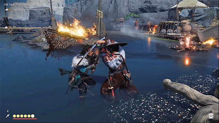 Jin uses only one melee weapon - a katana - Ghost of Tsushima: Samurai style - Direct combat - Basics - Ghost of Tsushima Guide, Walkthrough