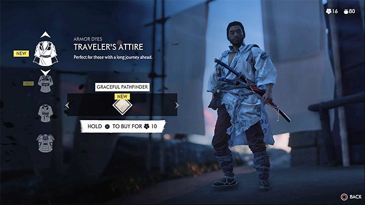 The trader only sells cosmetic items that can be bought for flowers - Ghost of Tsushima: How to unlock Monochrome Masters? - Trophy guide - Ghost of Tsushima Guide, Walkthrough