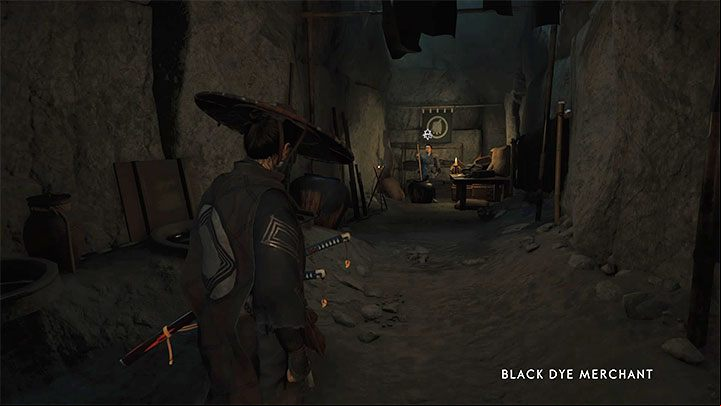 Black Dye Merchant can be found in the second region of the game world, Toyotama - Ghost of Tsushima: How to unlock Monochrome Masters? - Trophy guide - Ghost of Tsushima Guide, Walkthrough