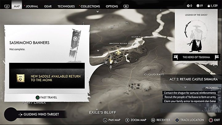 The main requirement to unlock saddle switching is completing Hammer and Forge story quest, which involves capturing Komatsu Forge - Ghost of Tsushima: How to change saddle? - Character development and equipment - Ghost of Tsushima Guide, Walkthrough
