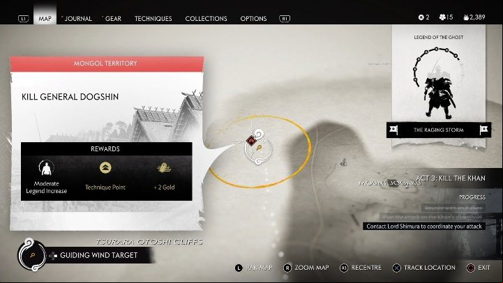 Location: Mount Jogaku - Ghost of Tsushima: Mongol Camps, Kamiagata Region secrets map - Kamiagata Region - Ghost of Tsushima Guide, Walkthrough