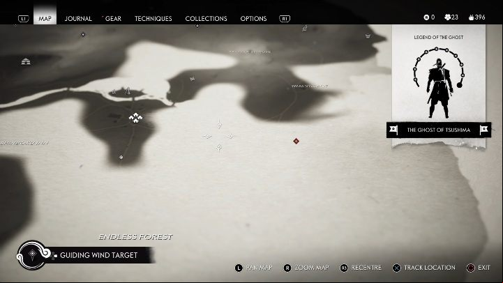 Location: Endless Forest - Ghost of Tsushima: Mongol Camps, Kamiagata Region secrets map - Kamiagata Region - Ghost of Tsushima Guide, Walkthrough