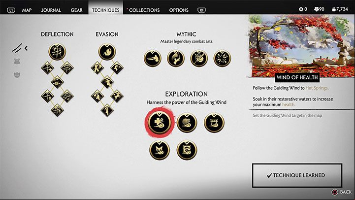 The second way to make finding secrets easier is to unlock skills from the Exploration category - Ghost of Tsushima: How to find secrets easier? - World exploration - Ghost of Tsushima Guide, Walkthrough