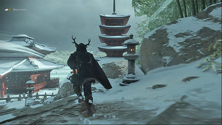 You must get to the top of the temples tallest building - the building on the right in the image above - Ghost of Tsushima: Hoe to unlock Cooper Clan Cosplayer? - Trophy guide - Ghost of Tsushima Guide, Walkthrough
