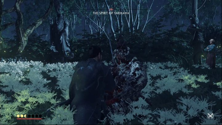 An interesting note about this fight is that even though you are being watched by other people, you are unable to harm them - Ghost of Tsushima: How to beat The Spirit of Yarikawa? Video guide - Side quests - Ghost of Tsushima Guide, Walkthrough