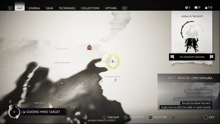 The place you need to reach is in the northern part of the Isonade Coast - Ghost of Tsushima: The Curse of Uchitsune walkthrough, Mythical Tales, video - Mythic Tales - Ghost of Tsushima Guide, Walkthrough