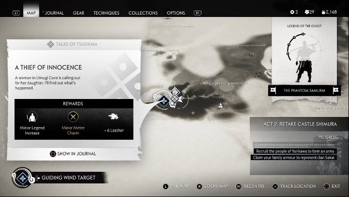 How to unlock: Speak with a man near the Lady Sanjos Bridge - Ghost of Tsushima: The Six Blades of Kojiro walkthrough, Mythical Tales, video - Mythic Tales - Ghost of Tsushima Guide, Walkthrough