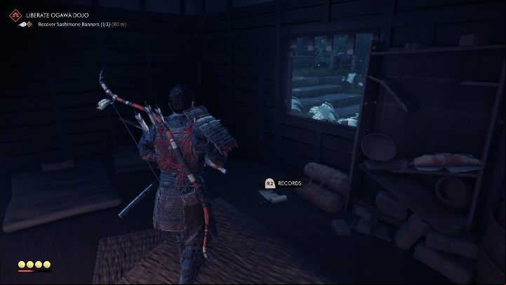 You can obtain this collectible by entering the building and heading towards the window - Ghost of Tsushima: Records - secrets, missables, video guide - Secrets and collectibles - Ghost of Tsushima Guide, Walkthrough