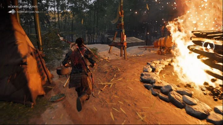 After defeating the Mongols, enter their settlement - Ghost of Tsushima: Mongol artifacts - secrets, missables, video guide - Secrets and collectibles - Ghost of Tsushima Guide, Walkthrough