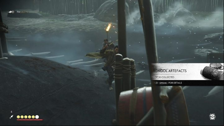 This item is tied to one of the legs of the watchtower - Ghost of Tsushima: Mongol artifacts - secrets, missables, video guide - Secrets and collectibles - Ghost of Tsushima Guide, Walkthrough