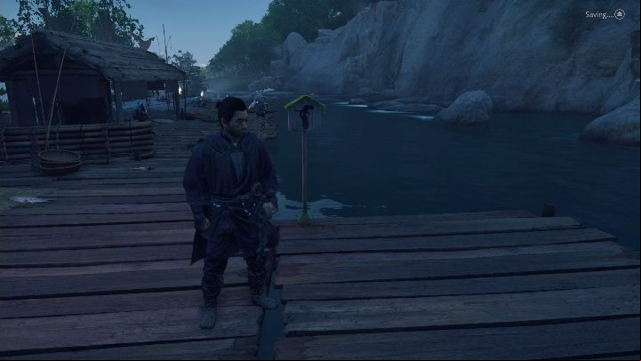 Youll find this hidden altar by the river, on a small pier - Ghost of Tsushima: Hidden altars - secrets, missables, video guide - Secrets and collectibles - Ghost of Tsushima Guide, Walkthrough