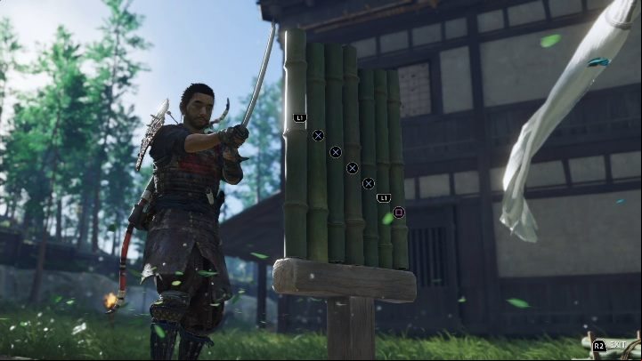 This bamboo strike is behind a huge house - Ghost of Tsushima: Bamboo Strikes, Izuhara Region secrets map, video guide - Izuhara Region - Ghost of Tsushima Guide, Walkthrough