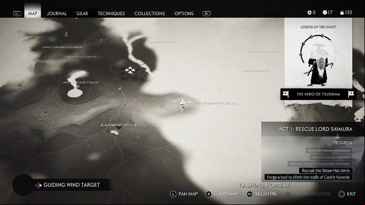 Location: Wanderers - Ghost of Tsushima: Bamboo Strikes, Izuhara Region secrets map, video guide - Izuhara Region - Ghost of Tsushima Guide, Walkthrough