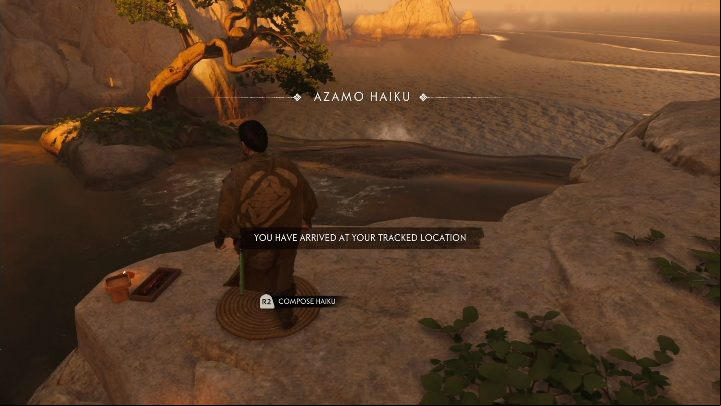 Haiku can be performed on top of a mountain next to the waterfall - Ghost of Tsushima: Haiku, Izuhara Region secrets map, video guide - Izuhara Region - Ghost of Tsushima Guide, Walkthrough
