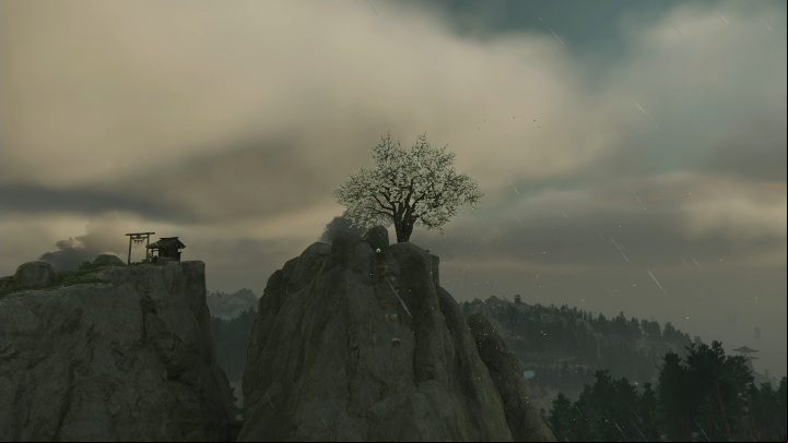 The road to this shrine leads through the burned areas - Ghost of Tsushima: Shinto Shrines, Izuhara Region secrets map, video guide - Izuhara Region - Ghost of Tsushima Guide, Walkthrough
