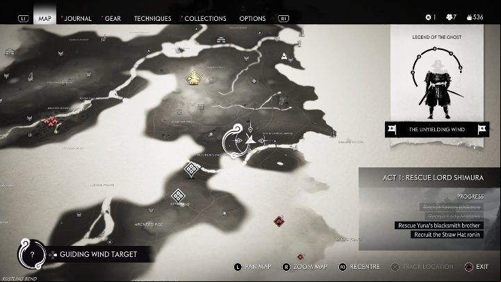 Location: Kuta Grasslands - Ghost of Tsushima: Inari Shrines, Izuhara Region secrets map, video guide - Izuhara Region - Ghost of Tsushima Guide, Walkthrough