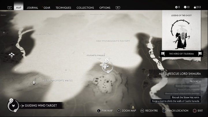 Location: Kukais Falls - Ghost of Tsushima: Inari Shrines, Izuhara Region secrets map, video guide - Izuhara Region - Ghost of Tsushima Guide, Walkthrough
