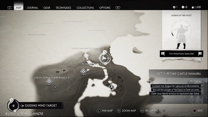 Location: Benkeis Fall - Ghost of Tsushima: Bamboo Strikes, Toyotama Region secrets map, video guide - Toyotama Region - Ghost of Tsushima Guide, Walkthrough