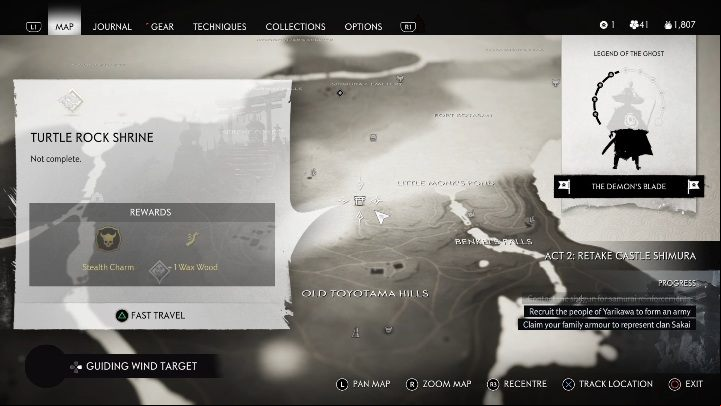 Location: Old Toyotama Hills - Ghost of Tsushima: Shinto Shrines, Toyotama Region secrets map, video guide - Toyotama Region - Ghost of Tsushima Guide, Walkthrough