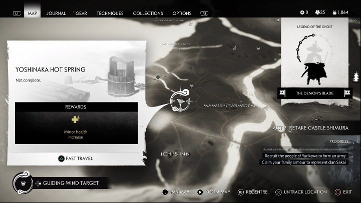 Location: Mamushi Farmstead - Ghost of Tsushima: Hot Springs, Toyotama Region secrets map, video guide - Toyotama Region - Ghost of Tsushima Guide, Walkthrough