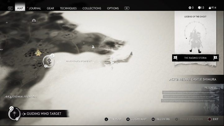 Location: Hukataku Forest - Ghost of Tsushima: Hot Springs, Toyotama Region secrets map, video guide - Toyotama Region - Ghost of Tsushima Guide, Walkthrough
