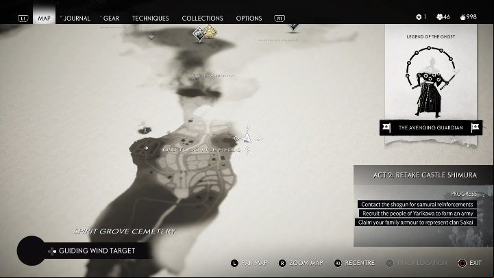 Location: Old Togo Rice Fields - Ghost of Tsushima: Pillars of Honor, Toyotama Region secrets map, video guide - Toyotama Region - Ghost of Tsushima Guide, Walkthrough