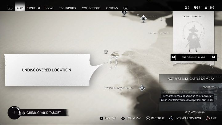 Location: Yoshinaka Bay - Ghost of Tsushima: Pillars of Honor, Toyotama Region secrets map, video guide - Toyotama Region - Ghost of Tsushima Guide, Walkthrough
