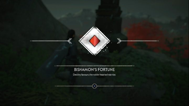 This Pillar of Honor stands on top of a huge mountain - Ghost of Tsushima: Pillars of Honor, Toyotama Region secrets map, video guide - Toyotama Region - Ghost of Tsushima Guide, Walkthrough
