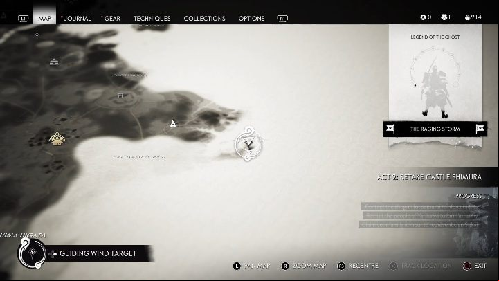 Location: Hukataku Forest - Ghost of Tsushima: Pillars of Honor, Toyotama Region secrets map, video guide - Toyotama Region - Ghost of Tsushima Guide, Walkthrough